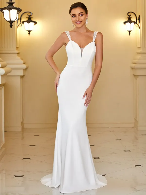 Sleeveless Sweetheart Bodycon Fishtail Wedding Dress sold by Ever Pretty