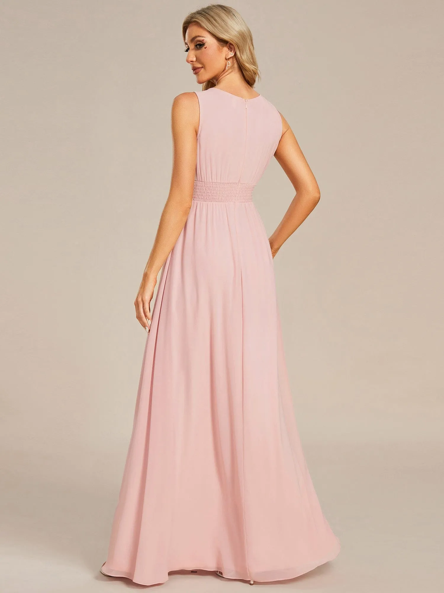 ever KALIA|Simple Sleeveless A-line Chiffon Bridesmaid Dress with Hollow Out Detail sold by Ever Pretty product image thumbnail 2