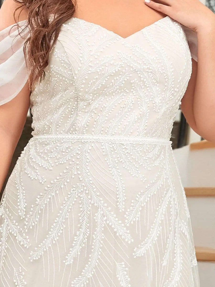 Custom Size Embroidered Spaghetti Strap Sweetheart Wedding Dress sold by Ever Pretty product image thumbnail 3