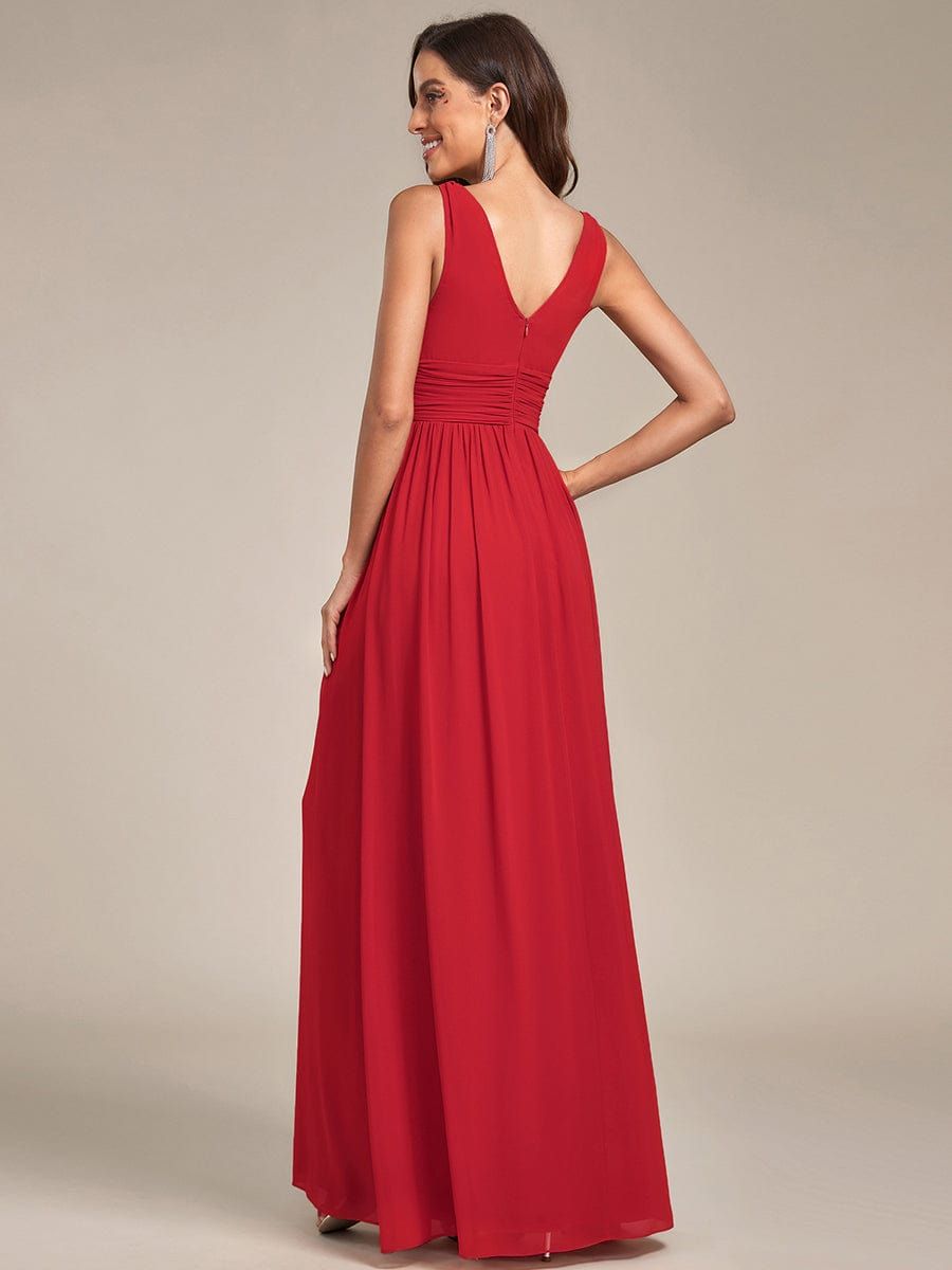 Elegant Sleeveless V-Neck Semi-Formal Chiffon Maxi Dress sold by Ever Pretty product image thumbnail 2