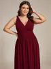 ever HUSH|Custom Size Chiffon Sleeveless V-Neck Maxi Bridesmaid Dress sold by Ever Pretty