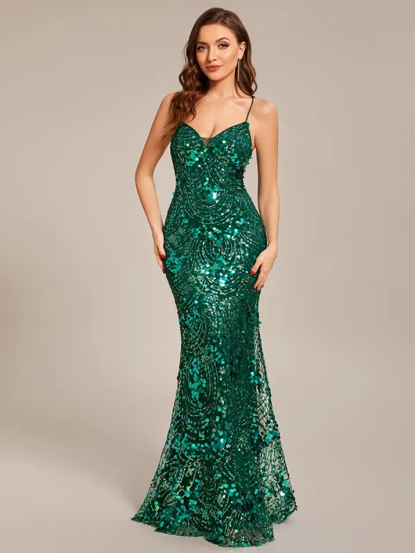 Custom Size Sequin Mermaid Lace-up Back Bodycon Prom Dress sold by Ever Pretty
