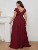 ever MIRAGE|Custom Size Sequin Bodice Cap Sleeve Empire Waist Formal Evening Dress sold by Ever Pretty