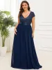 ever MIRAGE|Custom Size Sequin Bodice Cap Sleeve Empire Waist Formal Evening Dress sold by Ever Pretty