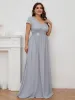 ever MIRAGE|Custom Size Sequin Bodice Cap Sleeve Empire Waist Formal Evening Dress sold by Ever Pretty