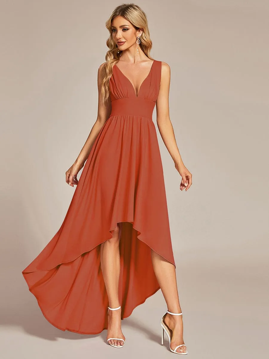 Elegant High-Low Sleeveless Empire Waist Bridesmaid Dress sold by Ever Pretty product image thumbnail 3