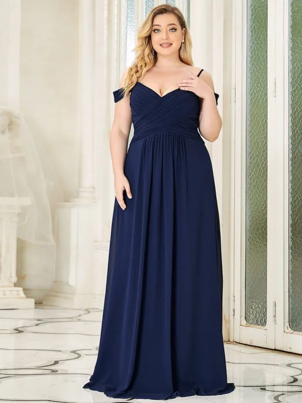 Plus Size Sweetheart Cold Shoulder A-Line Bridesmaid Dress sold by Ever Pretty