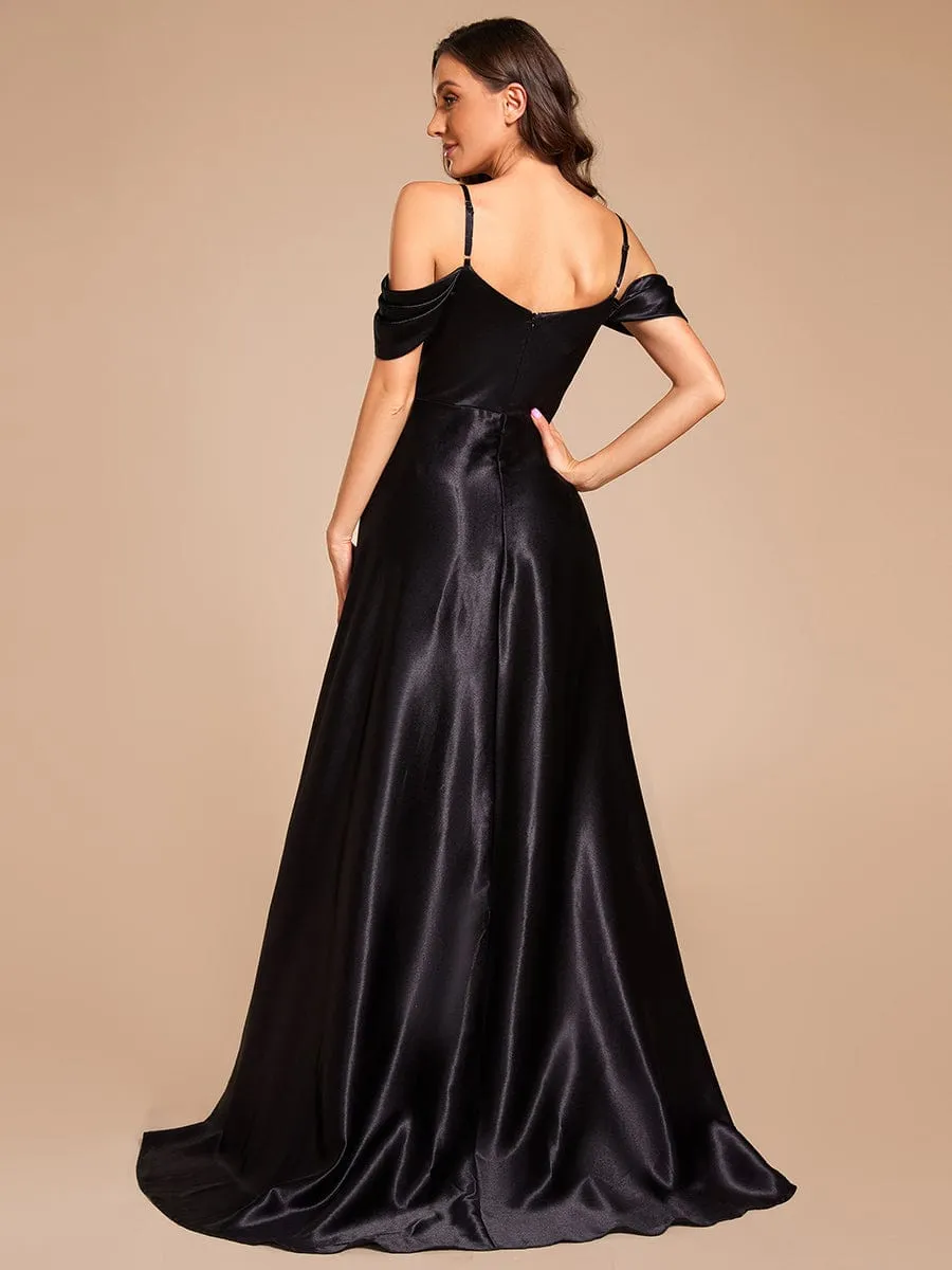 Custom Size A-line Sweetheart Neckline Spaghetti Straps Appliques Satin Evening Dress sold by Ever Pretty product image thumbnail 2