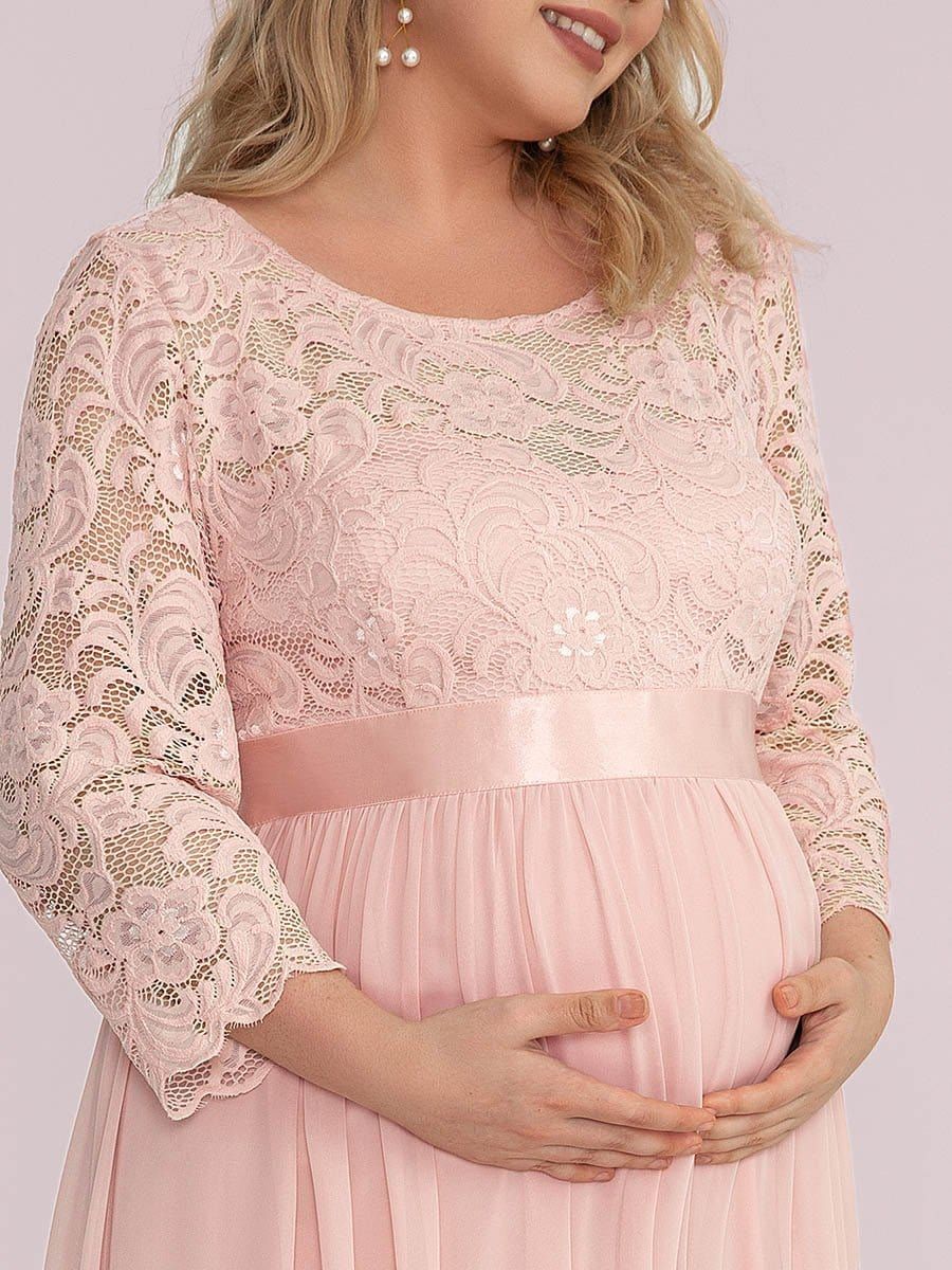 Plus Size Sweetheart 3/4 Sleeve Floor-Length Lace Maternity Dress sold by Ever Pretty product image thumbnail 28