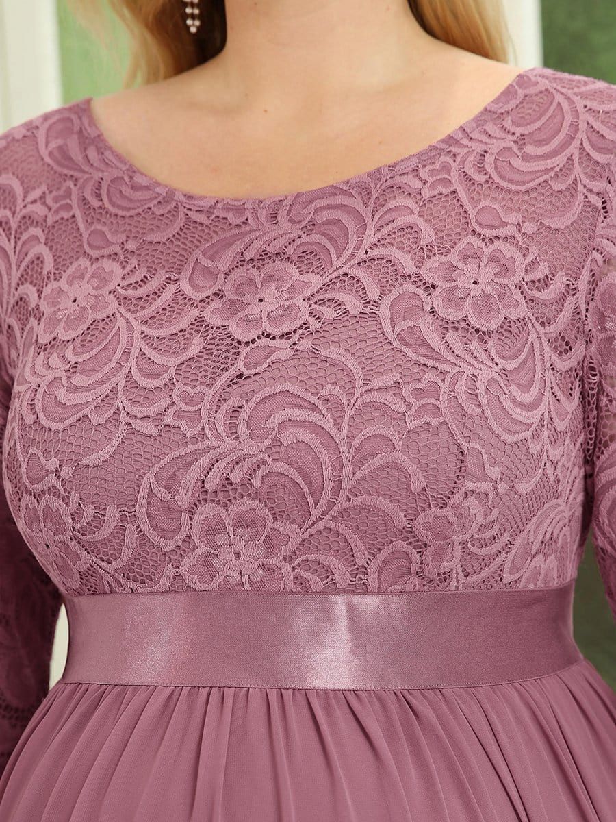 Plus Size Sweetheart 3/4 Sleeve Floor-Length Lace Maternity Dress sold by Ever Pretty product image thumbnail 25