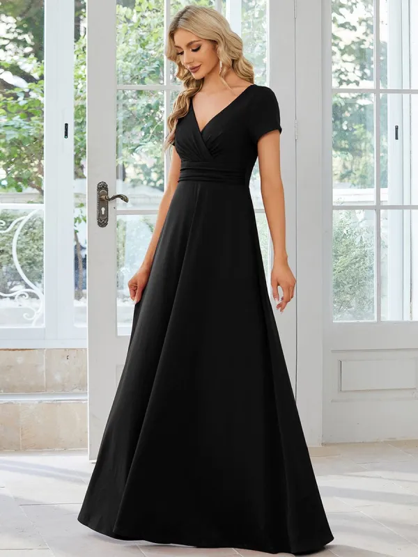 ever TÉRESA|Simple Pleated Empire Waist A-Line Bridesmaid Dress sold by Ever Pretty