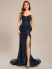 Custom Size Sequin Lace-up Back High Slit Mermaid Prom Dress sold by Ever Pretty