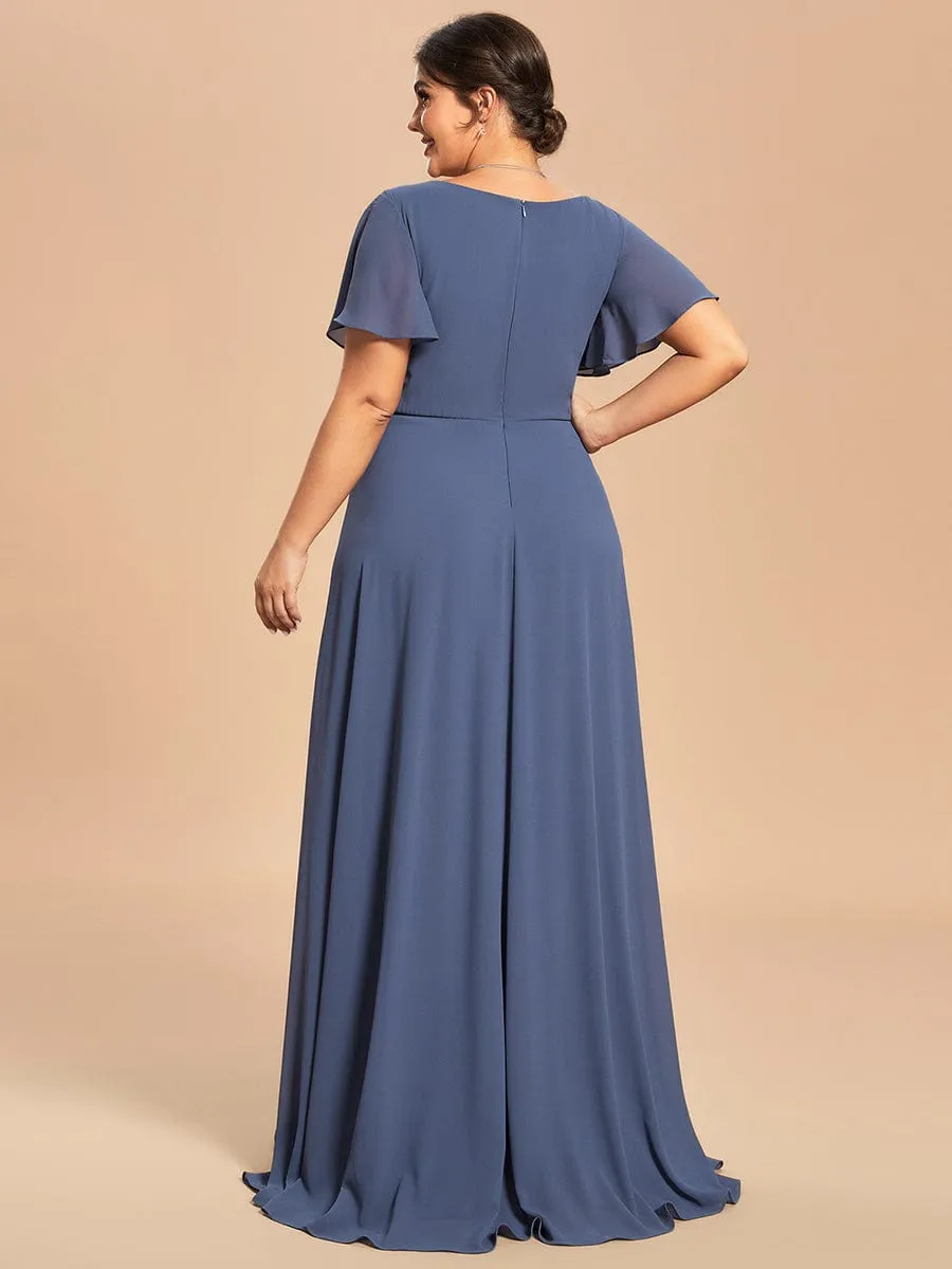 Custom Size Simple Pleated Chiffon A-Line Maxi Mother of the Bride Dress sold by Ever Pretty product image thumbnail 2