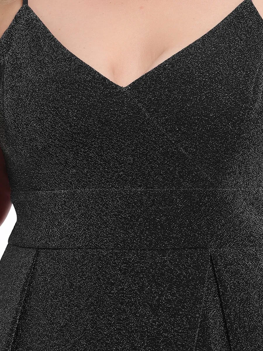 Custom Size Glittery Spaghetti Straps High Split Evening Dresses sold by Ever Pretty product image thumbnail 5