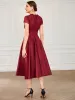 ever HARLEY|Romantic V-neck Lace Bodice Wedding Guest Dress with Pockets sold by Ever Pretty