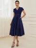 ever HARLEY|Romantic V-neck Lace Bodice Wedding Guest Dress with Pockets sold by Ever Pretty