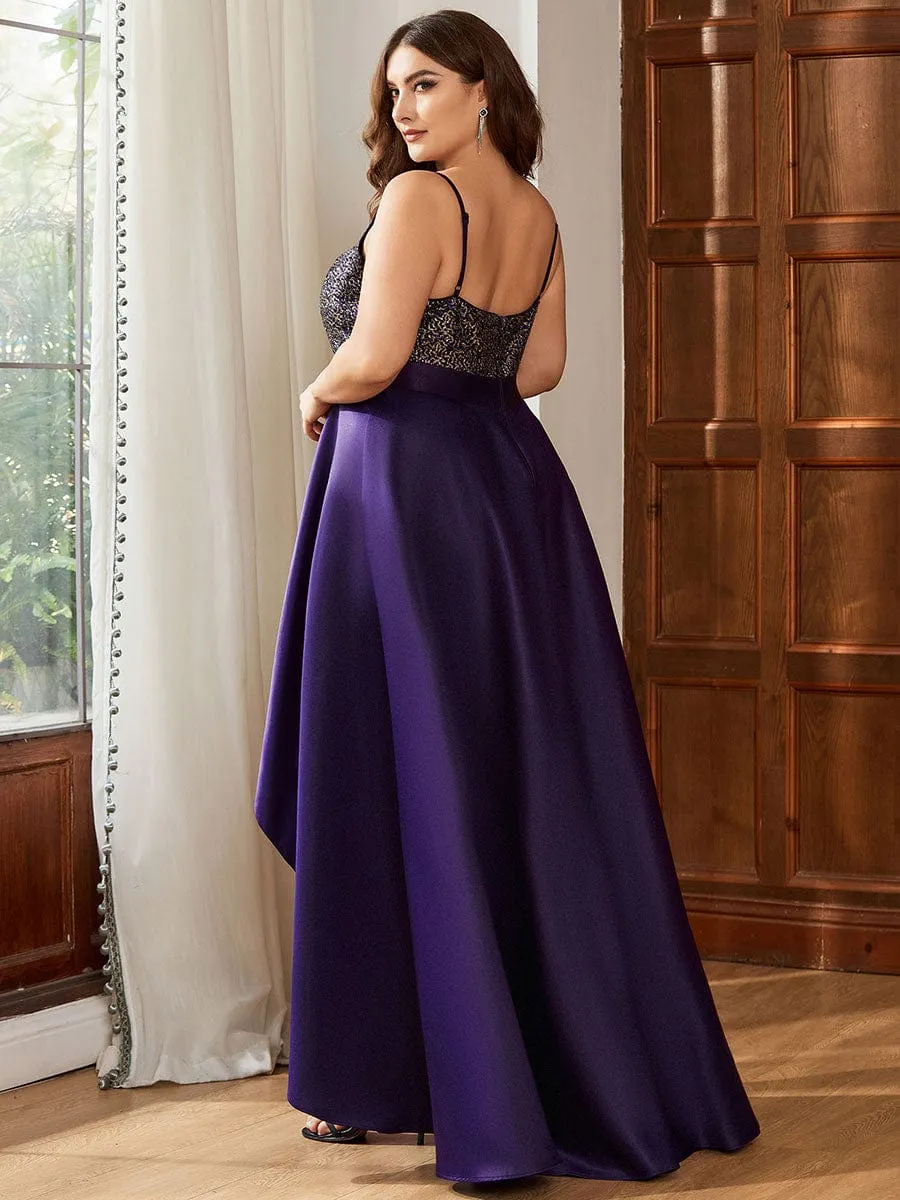 pretty ALYNA|High Low Sleeveless Plus Size Dresses With Sequin for Evening sold by Ever Pretty product image thumbnail 4