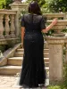 pretty JADEN|Floral Sequin Print Plus Size Mermaid Tulle Evening Dress sold by Ever Pretty