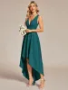 Deep V-Neck High-Low Sleeveless A-Line Wedding Guest Dress sold by Ever Pretty