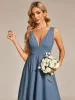 Deep V-Neck High-Low Sleeveless A-Line Wedding Guest Dress sold by Ever Pretty