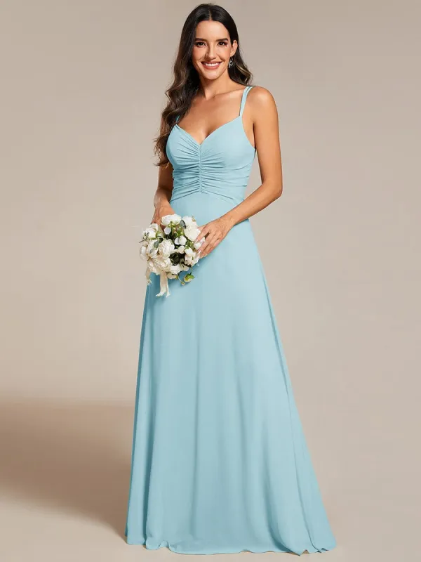 ever EMELIA|Flowy Pleated Chiffon Bridesmaid Dress with Adjustable Straps sold by Ever Pretty