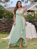 ever CARMEL|Chic High-Low V-Neck Chiffon Bridesmaid Dress with Front Pleating sold by Ever Pretty