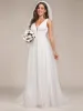 Vintage Sleeveless Lace Sheer Empire Waist A-Line Wedding Dress sold by Ever Pretty