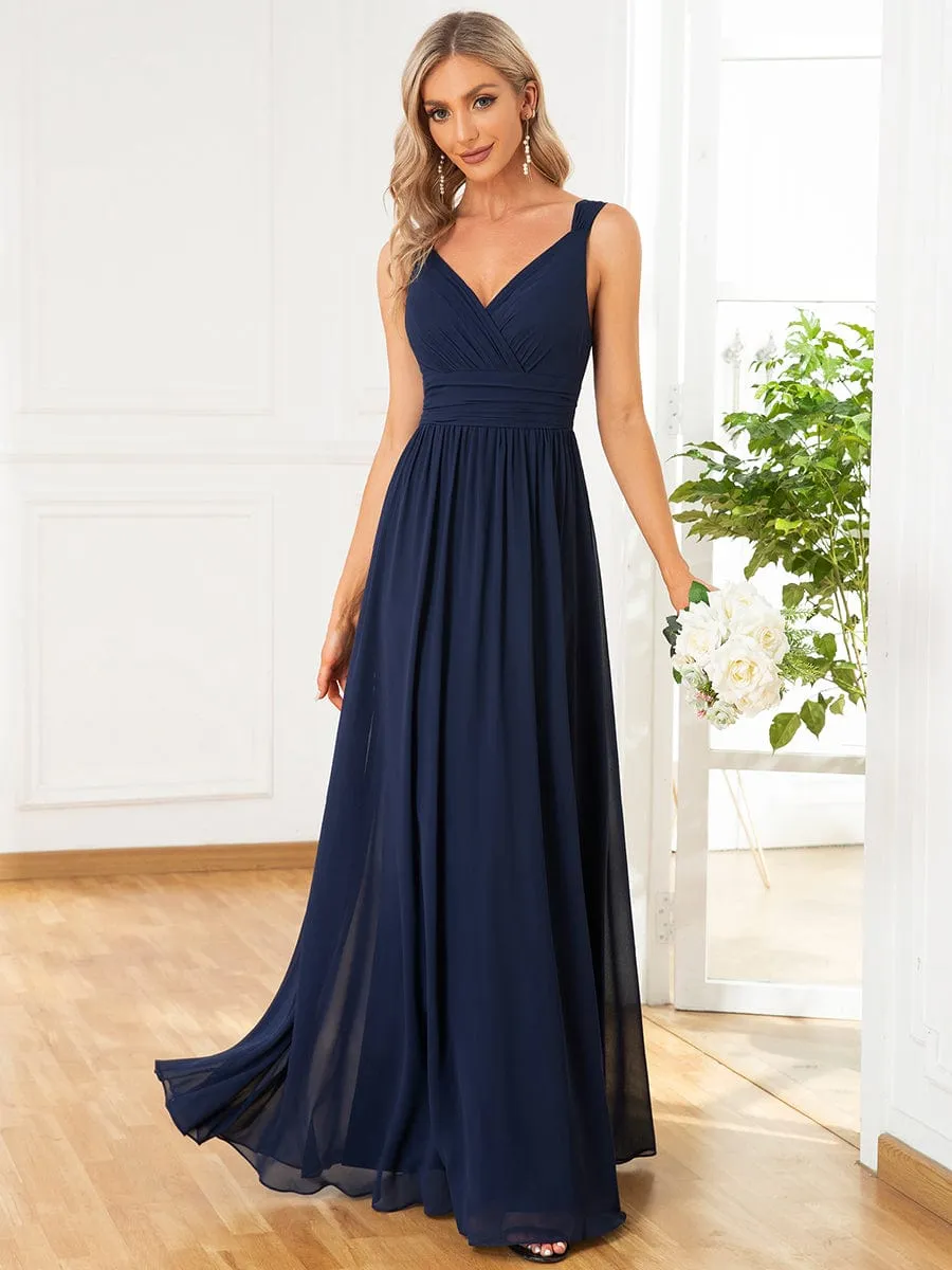 Sleeveless Chiffon Tie Waist A-Line Evening Dress sold by Ever Pretty product image thumbnail 3