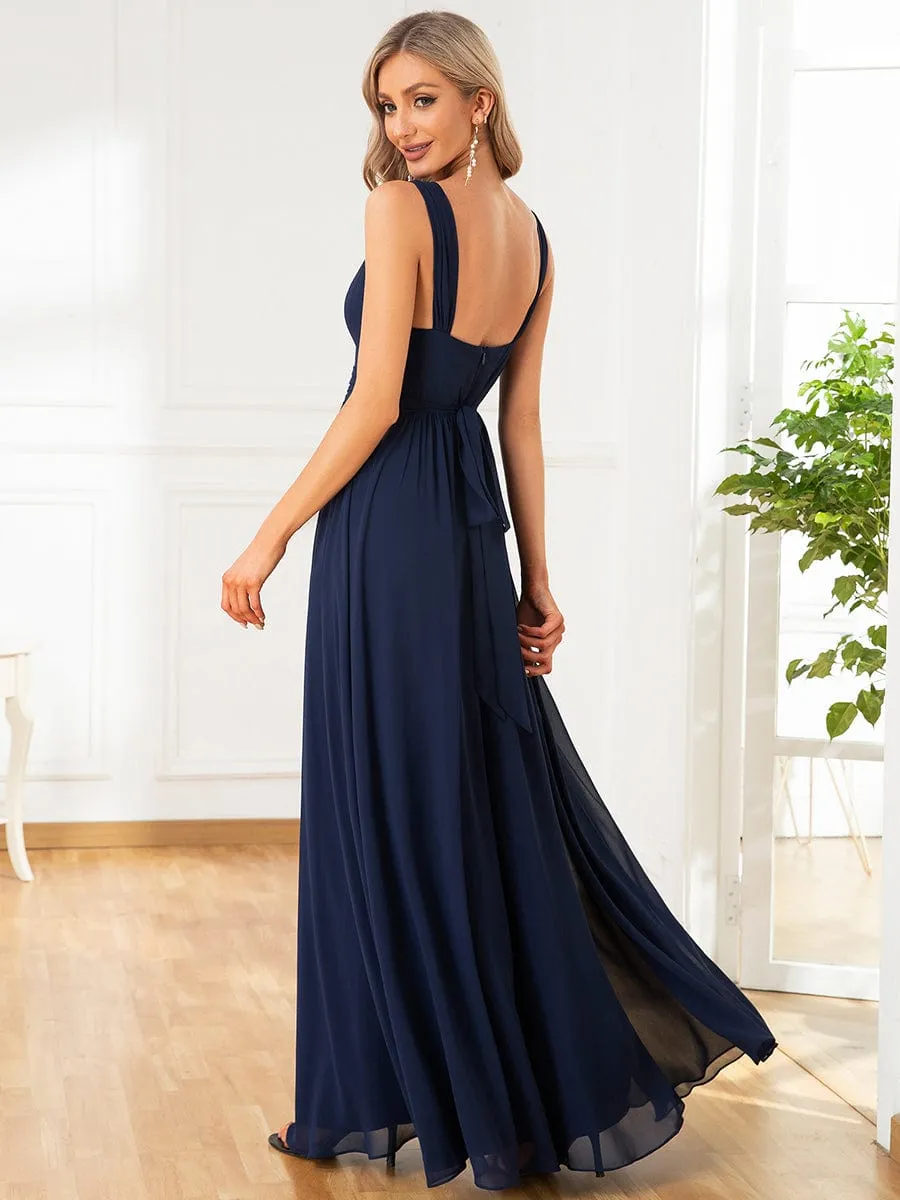 Sleeveless Chiffon Tie Waist A-Line Evening Dress sold by Ever Pretty product image thumbnail 4