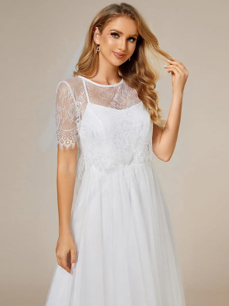 SHALIRA'S BRIDE|Lace Jacket A-Line Spaghetti Strap Wedding Dress sold by Ever Pretty product image thumbnail 3
