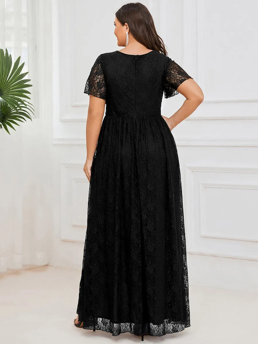 pretty ELISE|Plus Size Ruffled Lace Formal Evening Dress sold by Ever Pretty product image thumbnail 2