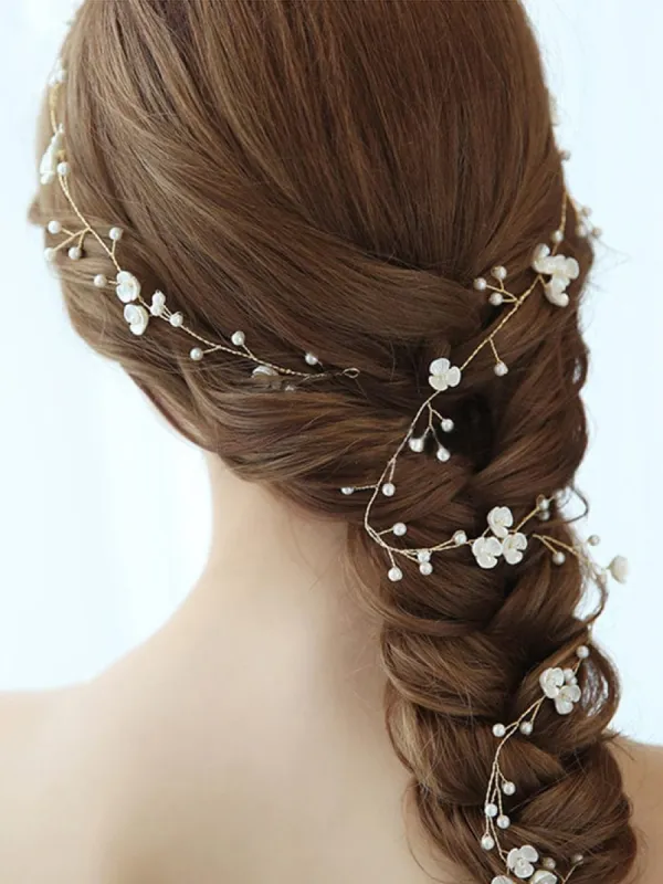1-meter Long Handmade Pearl Braided Headband High-end Accessories sold by Ever Pretty