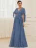 Deep V Neck Lace Bodice Long Flowy Evening Dress sold by Ever Pretty