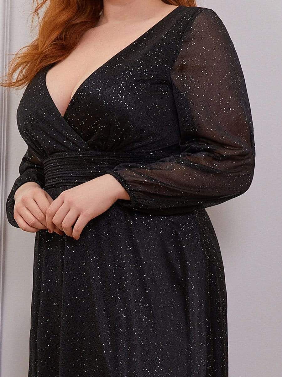 Plus Size Long Sleeve Sequin Formal Evening Wear sold by Ever Pretty product image thumbnail 14