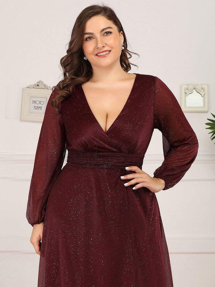 Plus Size Long Sleeve Sequin Formal Evening Wear sold by Ever Pretty product image thumbnail 8