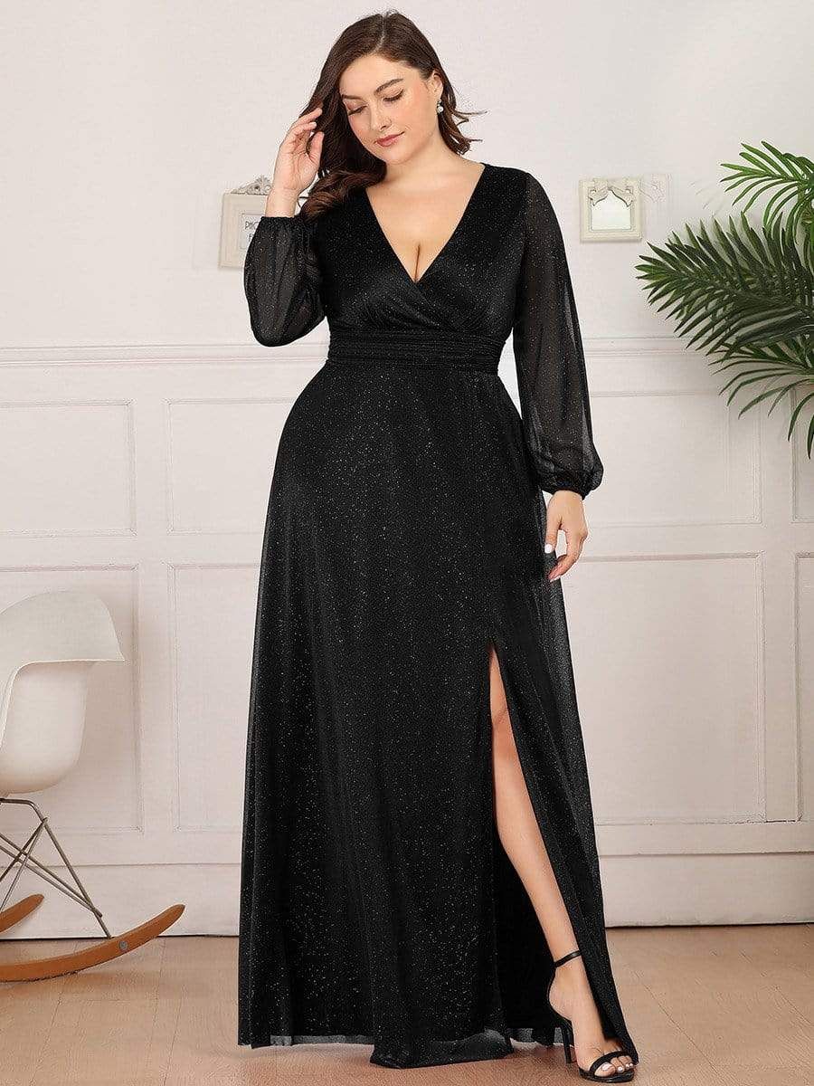 Plus Size Long Sleeve Sequin Formal Evening Wear sold by Ever Pretty product image thumbnail 15