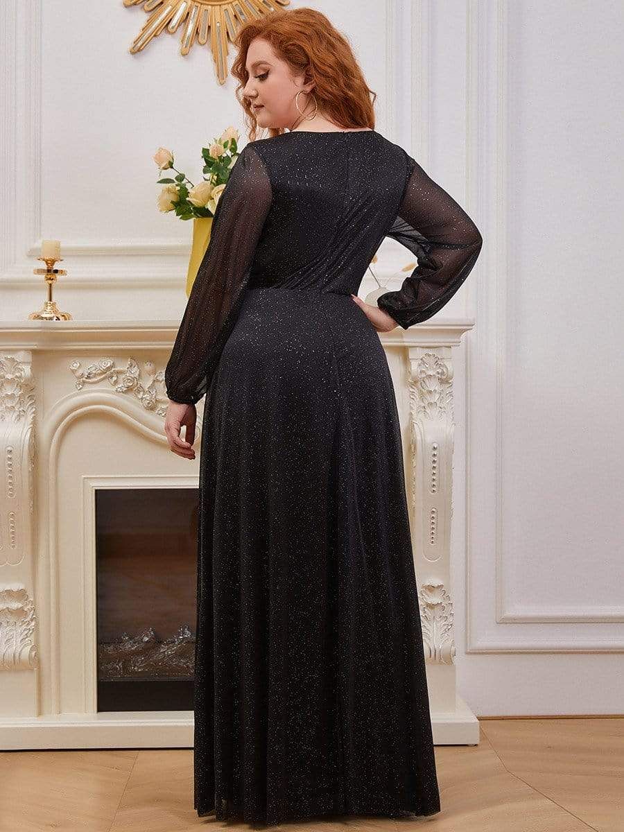 Plus Size Long Sleeve Sequin Formal Evening Wear sold by Ever Pretty product image thumbnail 13