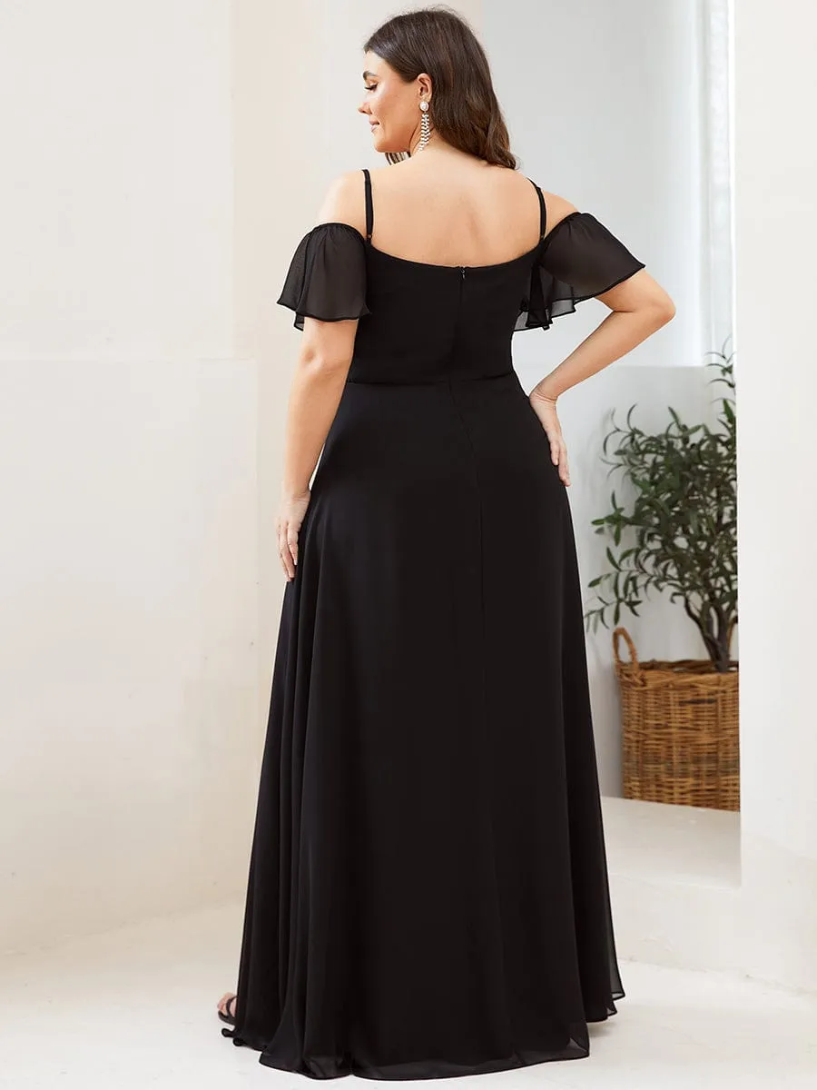 ever REYA|Custom Size Cold Shoulder Formal Bridesmaid Dress with Side Slit sold by Ever Pretty product image thumbnail 3