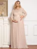pretty KALANI|Plus Size Long Lace Sleeve Maternity Formal Dresses sold by Ever Pretty