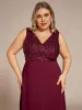 Plus Size Sequin Sleeveless Double V-Neck Formal Evening Dress sold by Ever Pretty