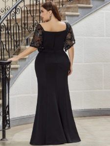 Plus Size V Neck Elegant Long Formal Dresses sold by Ever Pretty