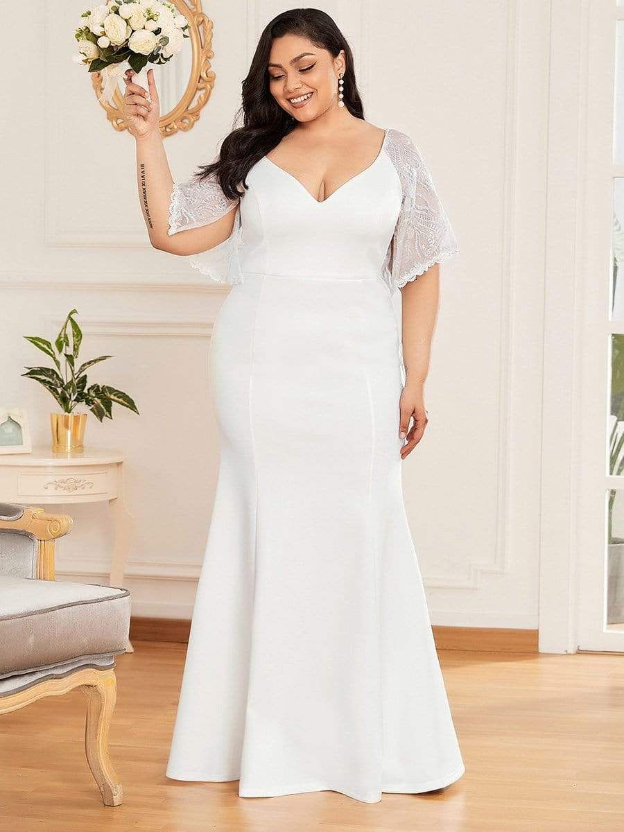 Plus Size V Neck Elegant Long Formal Dresses sold by Ever Pretty product image thumbnail 13