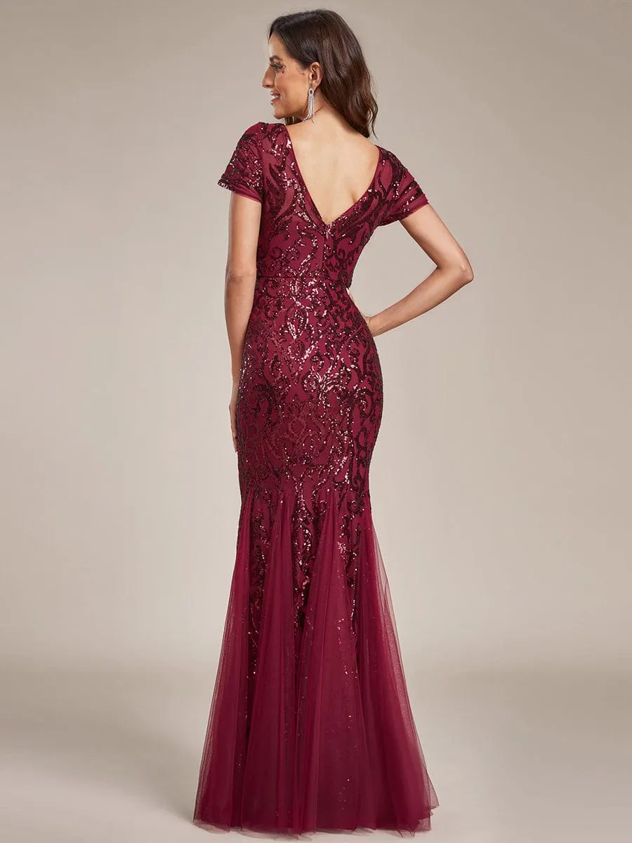 Luxurious Sequin Bodycon Round Neckline Mermaid Evening Dress sold by Ever Pretty product image thumbnail 2