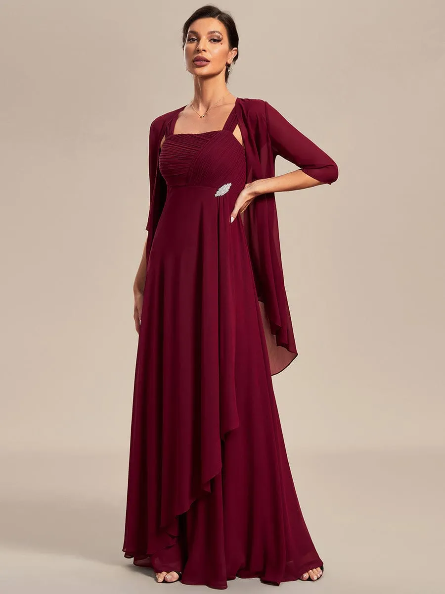 Two-Piece Square Neck Chiffon A-Line Mother of the Bride Dress sold by Ever Pretty product image thumbnail 3
