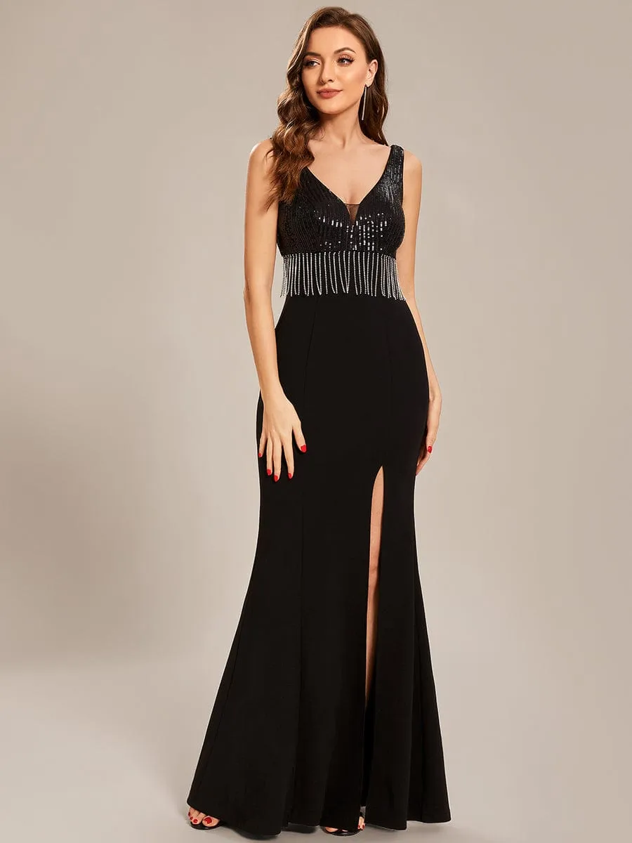 Custom Size Sequin Tassel High Slit Bodycon Evening Dresses sold by Ever Pretty product image thumbnail 4