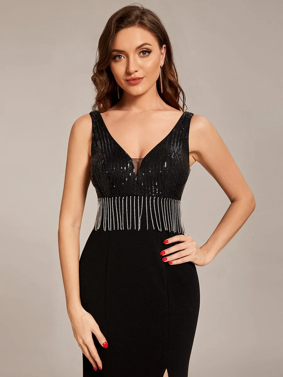 Custom Size Sequin Tassel High Slit Bodycon Evening Dresses sold by Ever Pretty product image thumbnail 3