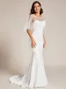 Custom Size Sweetheart Neckline Bodycon Floor Length Wedding Dress sold by Ever Pretty