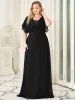 pretty AMBRYN|Plus Size Empire Waist Chiffon Formal Maxi Evening Dress sold by Ever Pretty