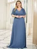 pretty AMBRYN|Plus Size Empire Waist Chiffon Formal Maxi Evening Dress sold by Ever Pretty