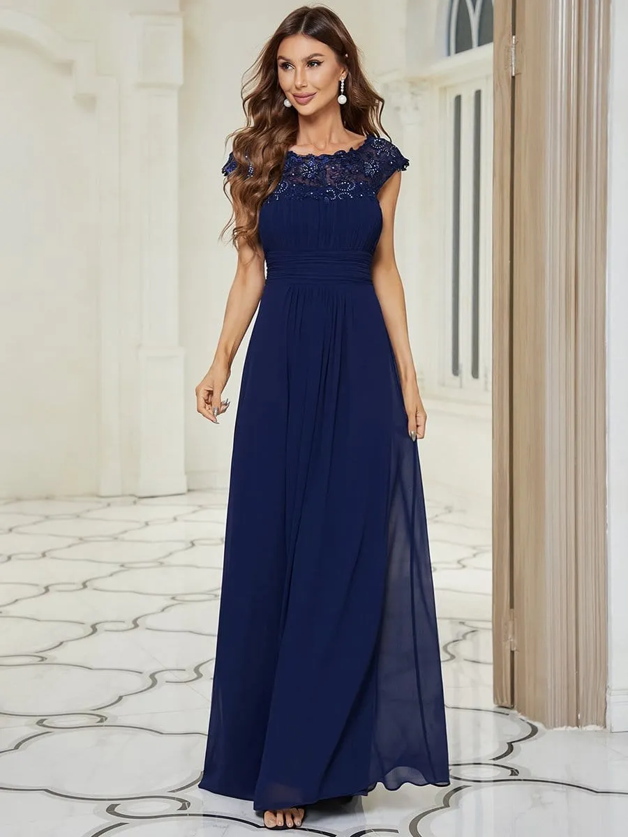 Elegant Maxi Long Lace Cap Sleeve Bridesmaid Dress sold by Ever Pretty product image thumbnail 5